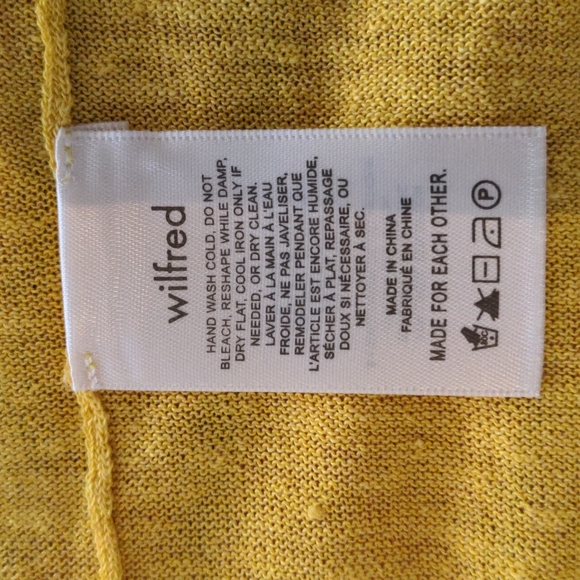 Wilfred BNWOT linen open summer sweater in goldenrod. Size xs. - Picture 3 of 4